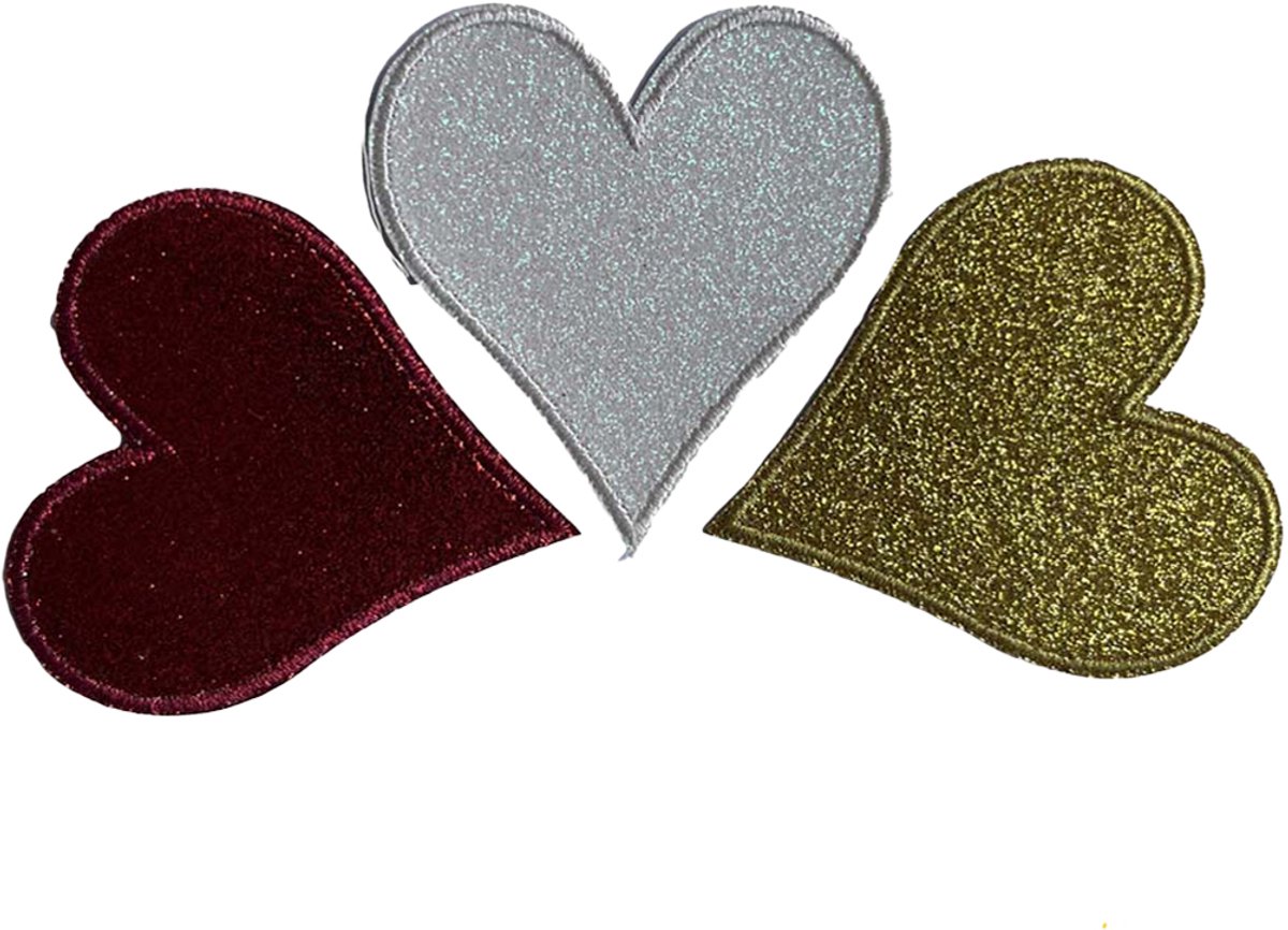 Oeteldonksjaal | Oeteldonk Embleem | Glitter Hart | Set van 3